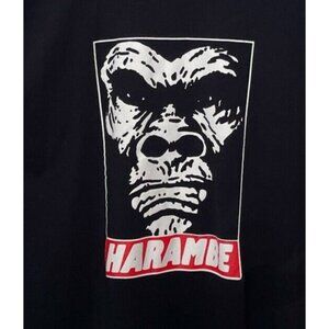 HARAMBE Halloween T-Shirt Mens 2XL Gorilla Face Black